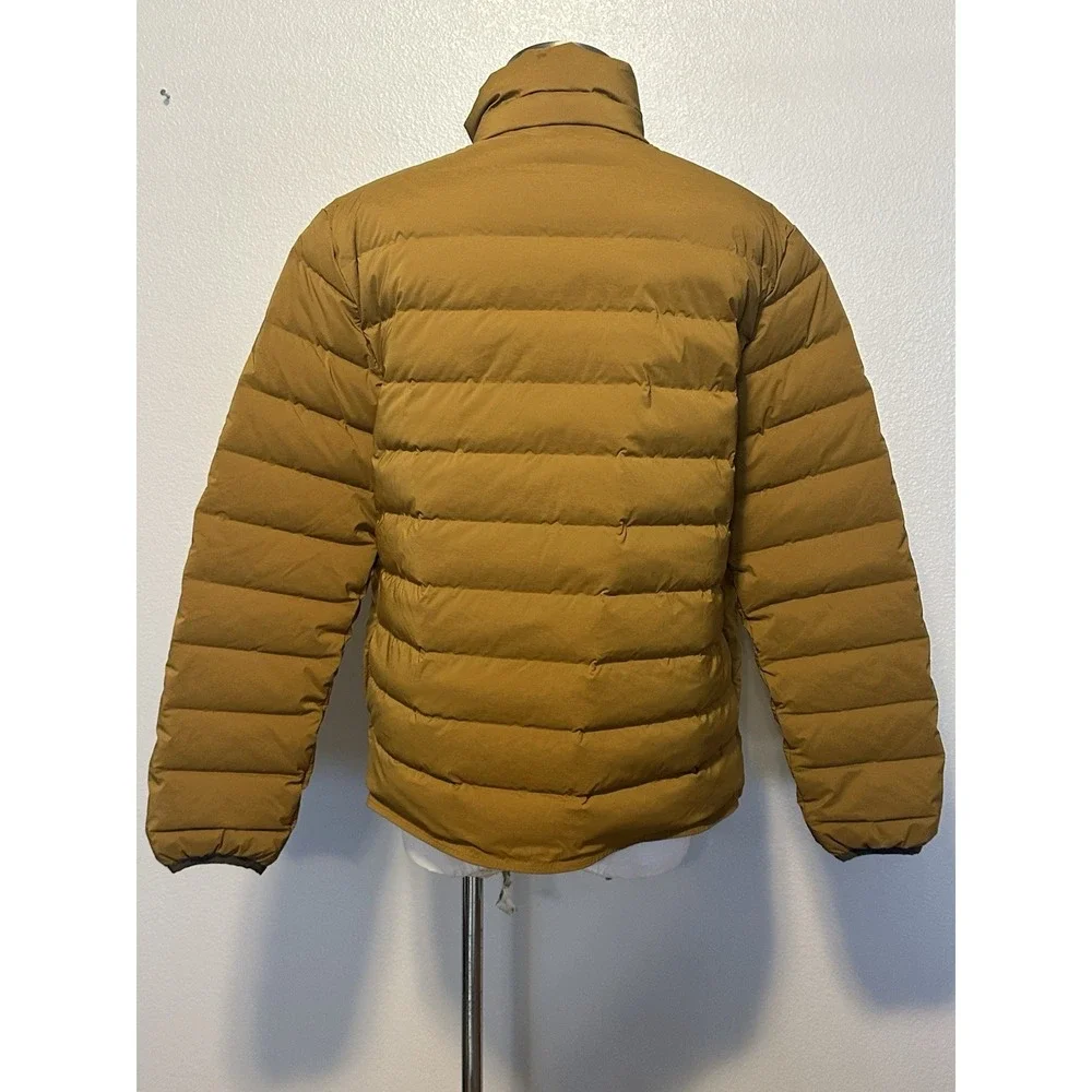 JENNI KAYNE Down Pullover Bronze Puffer Jacket sz.S Tan Anorak Snap Quilted READ - Picture 6 of 11